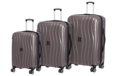 IT Luggage Small Hard 8 Wheel Suitcase - Metallic.